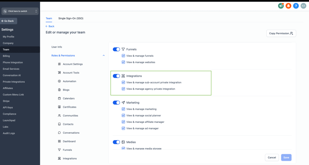 gohighlevel integrations